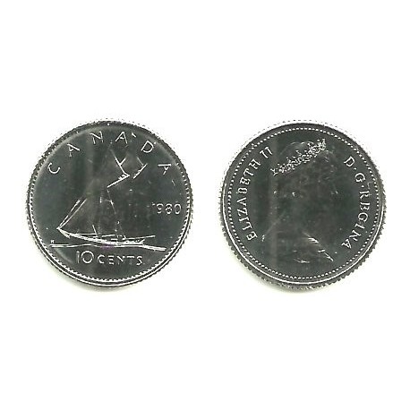 (77.2) Canadá. 1980. 10 Cents (SC)