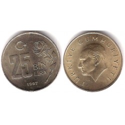 (1041) Turquía. 1997. 25 Bin Lira (EBC)
