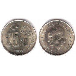 (1041) Turquía. 2000. 25 Bin Lira (EBC)