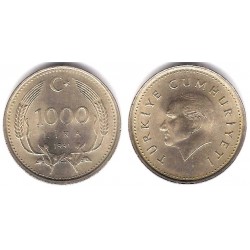 (997) Turquía. 1991. 1000 Lira (EBC)