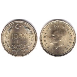 (997) Turquía. 1993. 1000 Lira (EBC)