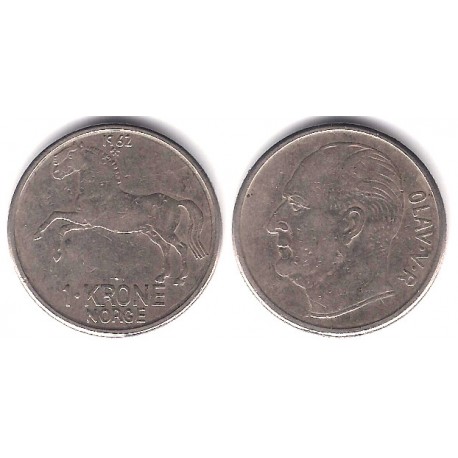 (409) Noruega. 1962. 1 Krone (BC+)