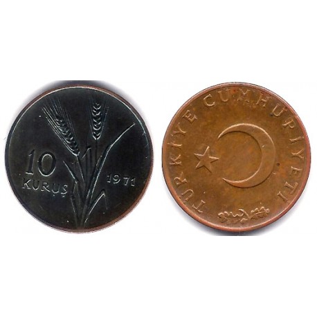(891.2) Turquía. 1970. 10 Kurus (MBC)