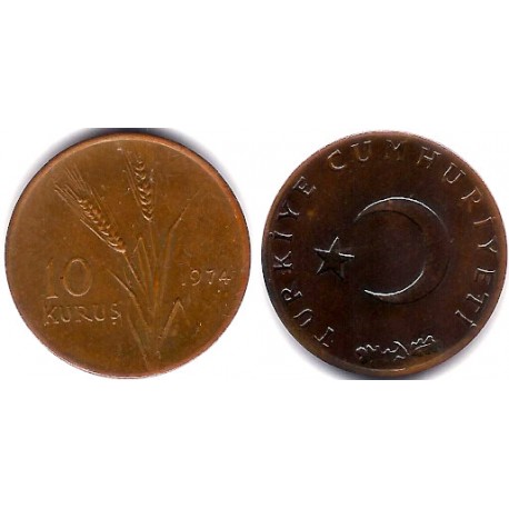 (891.1) Turquía. 1974. 10 Kurus (MBC+)
