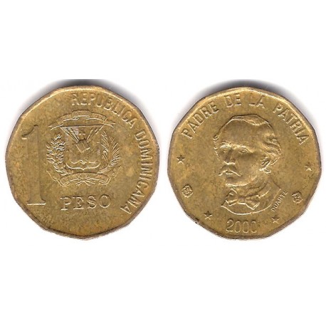 (80.2) República Dominicana. 2000. 1 Peso (MBC)