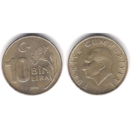 (1027.1) Turquía. 1994. 10 Bin Lira (MBC)