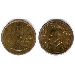 (1029.1) Turquía. 1995. 5000 Lira (EBC)