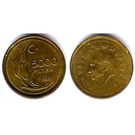 (1029.1) Turquía. 1996. 5000 Lira (EBC)