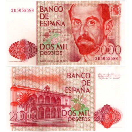 España. 1980. 2000 Pesetas (SC) Serie 2D