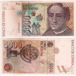 España. 1992. 5000 Pesetas (EBC+) Serie A