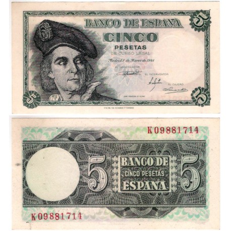 Estado Español. 1948. 5 Pesetas (EBC+) Serie K