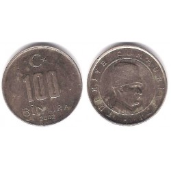 (1106) Turquía. 2002. 100 Bin Lira (MBC)