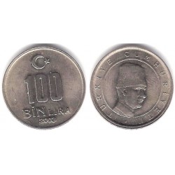(1106) Turquía. 2003. 100 Bin Lira (EBC+)