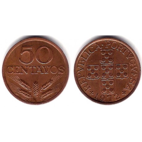 (596) Portugal. 1972. 50 Centavos (BC)