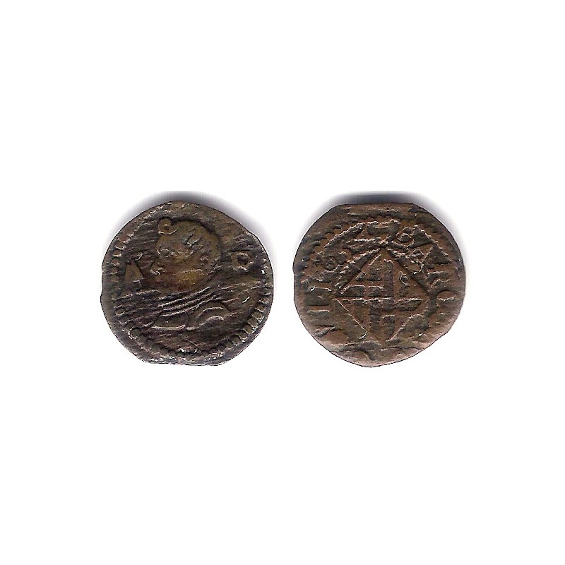 Felipe IV. 1654. Ardite (BC/BC-) Ceca de Barcelona AR - Numismática Rovira