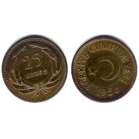 (886) Turquía. 1956. 25 Kurus (BC)