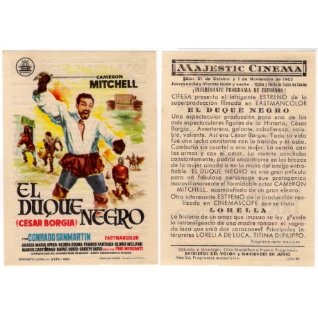 El Duque Negro. 1963. Majestic Cinema