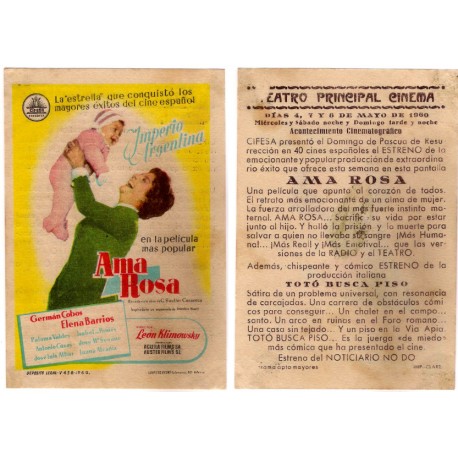 Ama Rosa. 1960. Teatro Principal Cinema