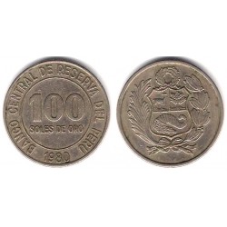 (283) Perú. 1980. 100 Soles de Oro (MBC)