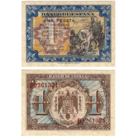 Estado Español. 1940. 1 Peseta (SC) Serie B
