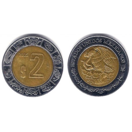 (604) Estados Unidos Mexicanos. 2005. 2 Pesos (MBC)