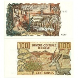 (128) Algeria. 1970. 100 Dinars (SC)