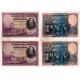 España. 1928. 50 Pesetas (x2) (EBC) Serie E. Pareja Correlativa