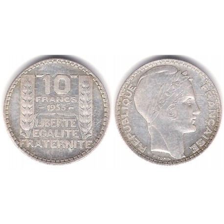 (878) Francia. 1933. 10 Francs (EBC) (Plata)
