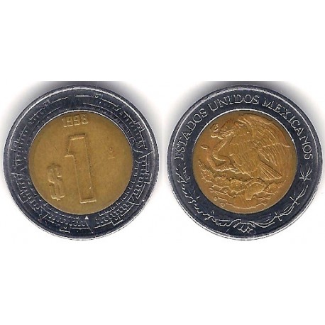 (603) Estados Unidos Mexicanos. 1998. 1 Peso (EBC)
