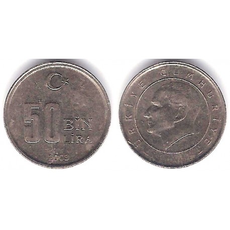 (1105) Turquía. 2003. 50 Bin Lira (MBC)