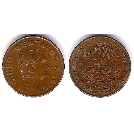 (427) Estados Unidos Mexicanos. 1976. 5 Centavos (EBC)