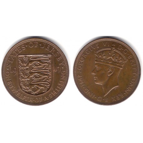 (18) Jersey. 1947. 1/12 Shilling (SC)