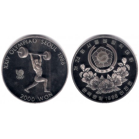 (53) Corea del Sur. 1988. 2000 Won (Proof)