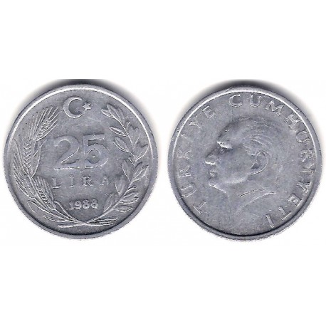 (975) Turquía. 1988. 25 Lira (MBC)