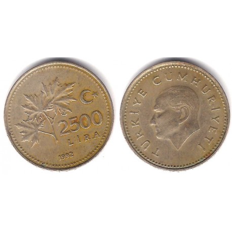 (1015) Turquía. 1992. 2500 Lira (MBC)
