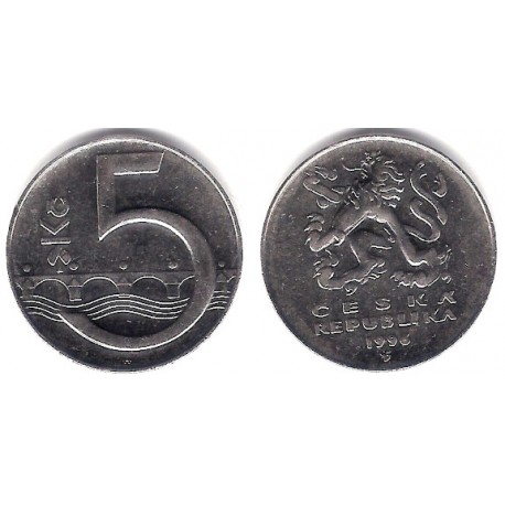 (8) República Checa. 1996. 5 Korun (MBC)