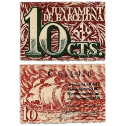 Barcelona. 1937. 10 Céntimos (SC) Serie C
