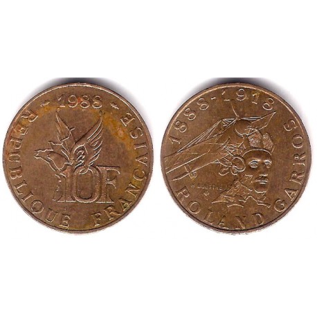 (965) Francia. 1988. 10 Francs (BC+)