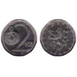 (9) República Checa. 1995. 2 Koruna (EBC)