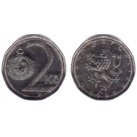 (9) República Checa. 1995. 2 Koruna (EBC)