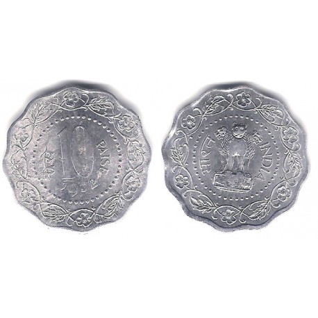 (27.1) India. 1972. 10 Paise (EBC)