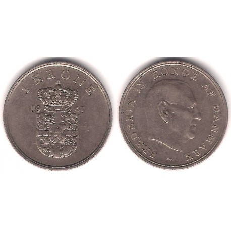 (851.1) Dinamarca. 1961. 1 Krone (MBC)