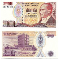 (202) Turquía. 1970. 20000 Lira (SC)