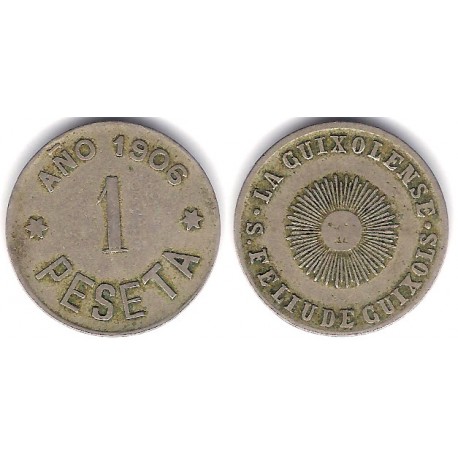 La Guixolense. Sant Feliu de Guixols. 1906. 1 Peseta (MBC-)