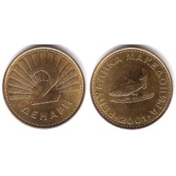 (3) Macedonia. 2001. 2 Denari (MBC+)