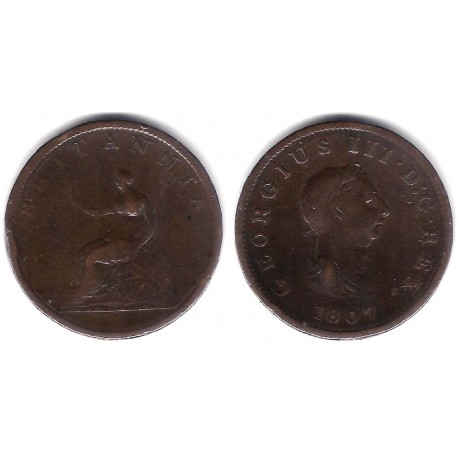 (662) Gran Bretaña. 1807. Half Penny (BC)