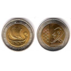 Chipre. Sin Fecha. 2 Euro (SC) Prueba