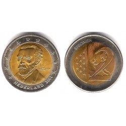 Países Bajos. 2001. 2 Euro (SC) Prueba