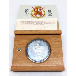 España. 2000. 2000 Pesetas (Proof) (Plata) XXV Aniversario Proclamación Juan Carlos I