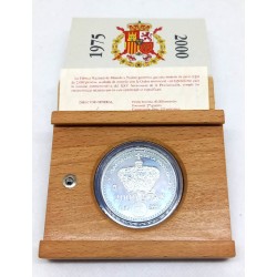 España. 2000. 2000 Pesetas (Proof) (Plata) XXV Aniversario Proclamación Juan Carlos I